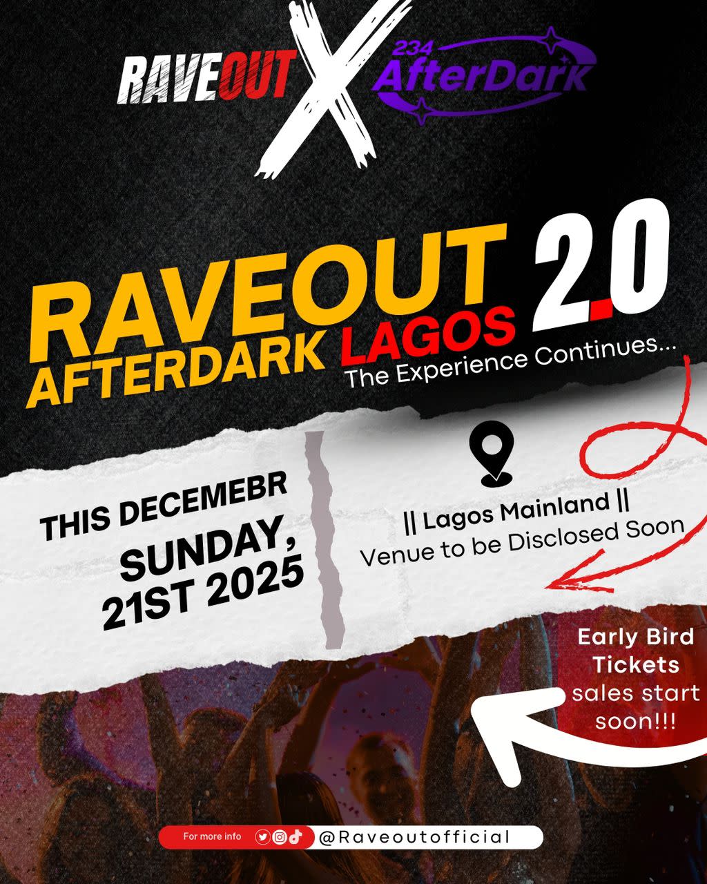 RAVEOUT x 234 Afterdark poster