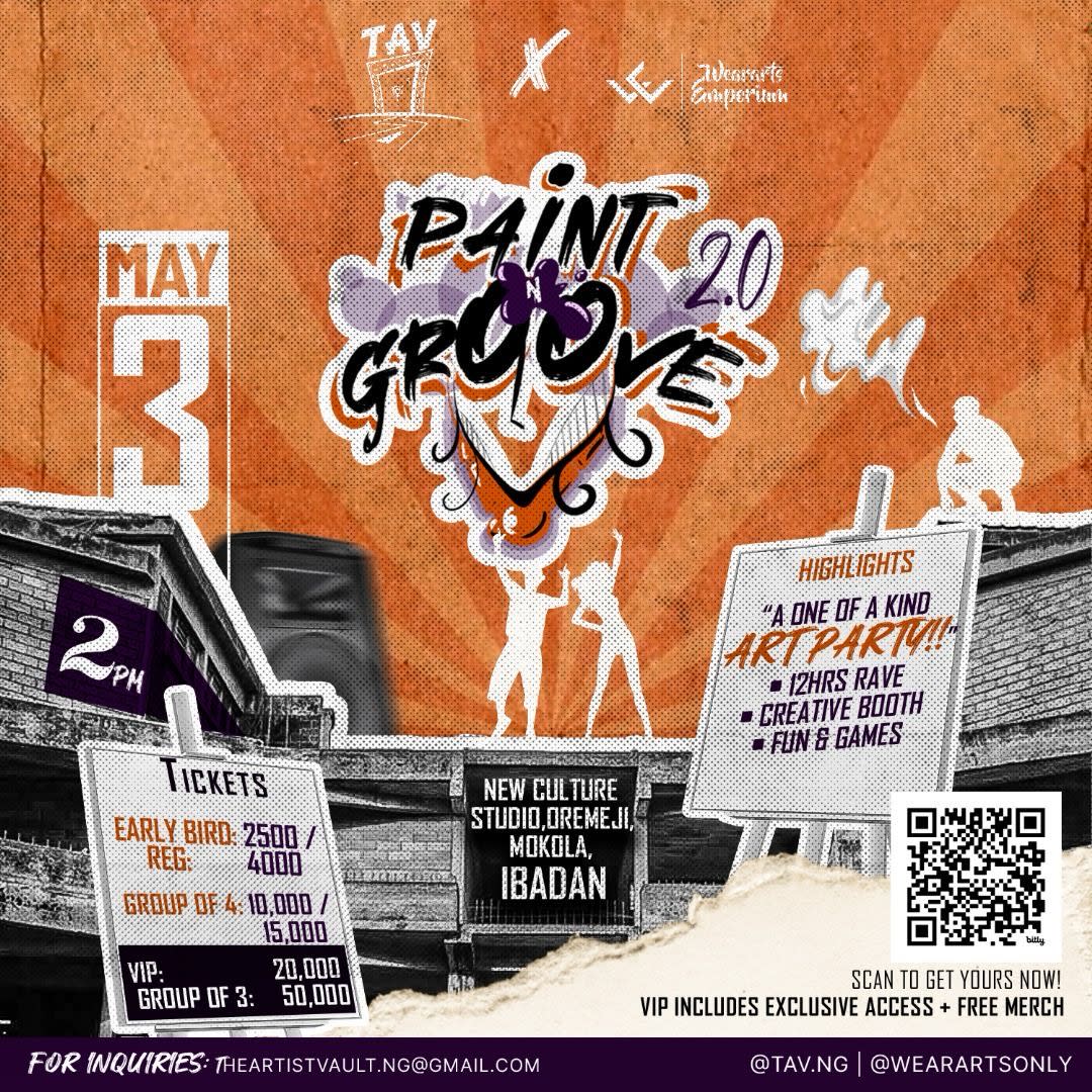 Paint and Groove 2.0: A One of A Kind Art Party poster