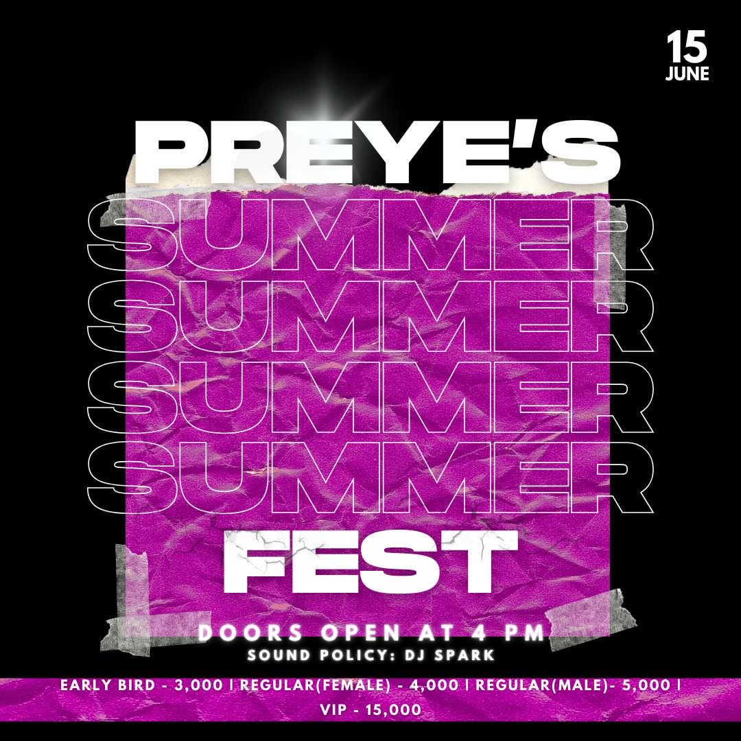 Preye’s Summer Fest poster
