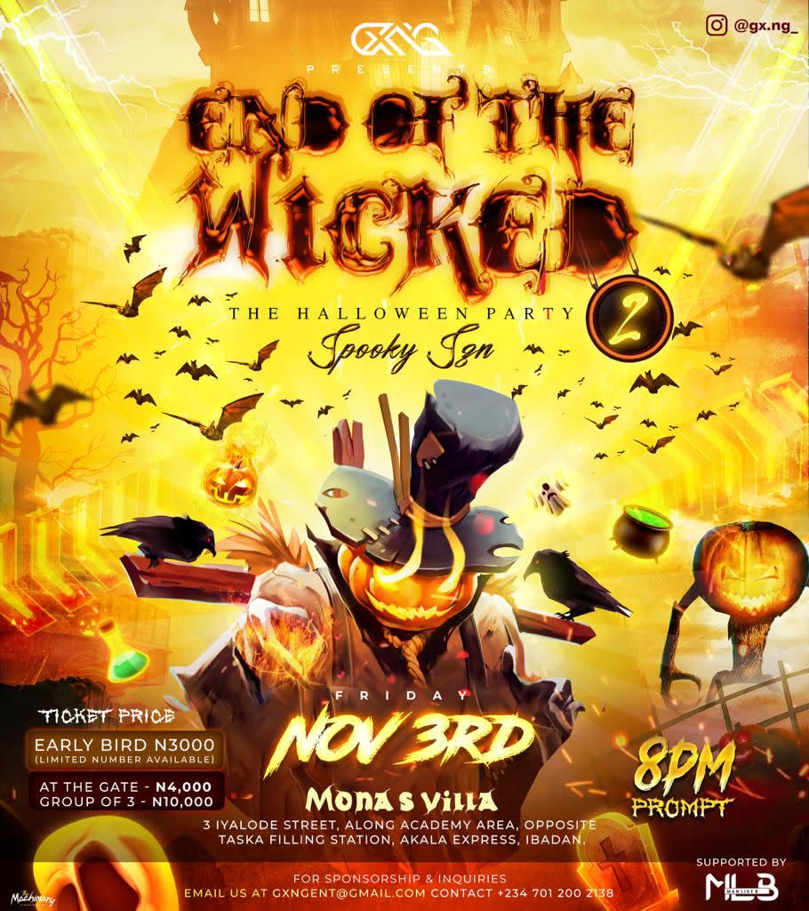 End of the wicked. Halloween party