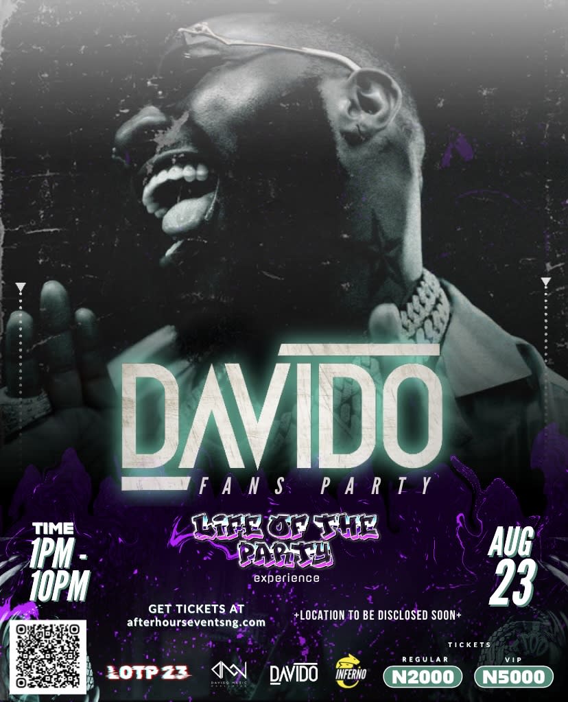 Davido Fans Party - Life Of The Party (LOTP) experience