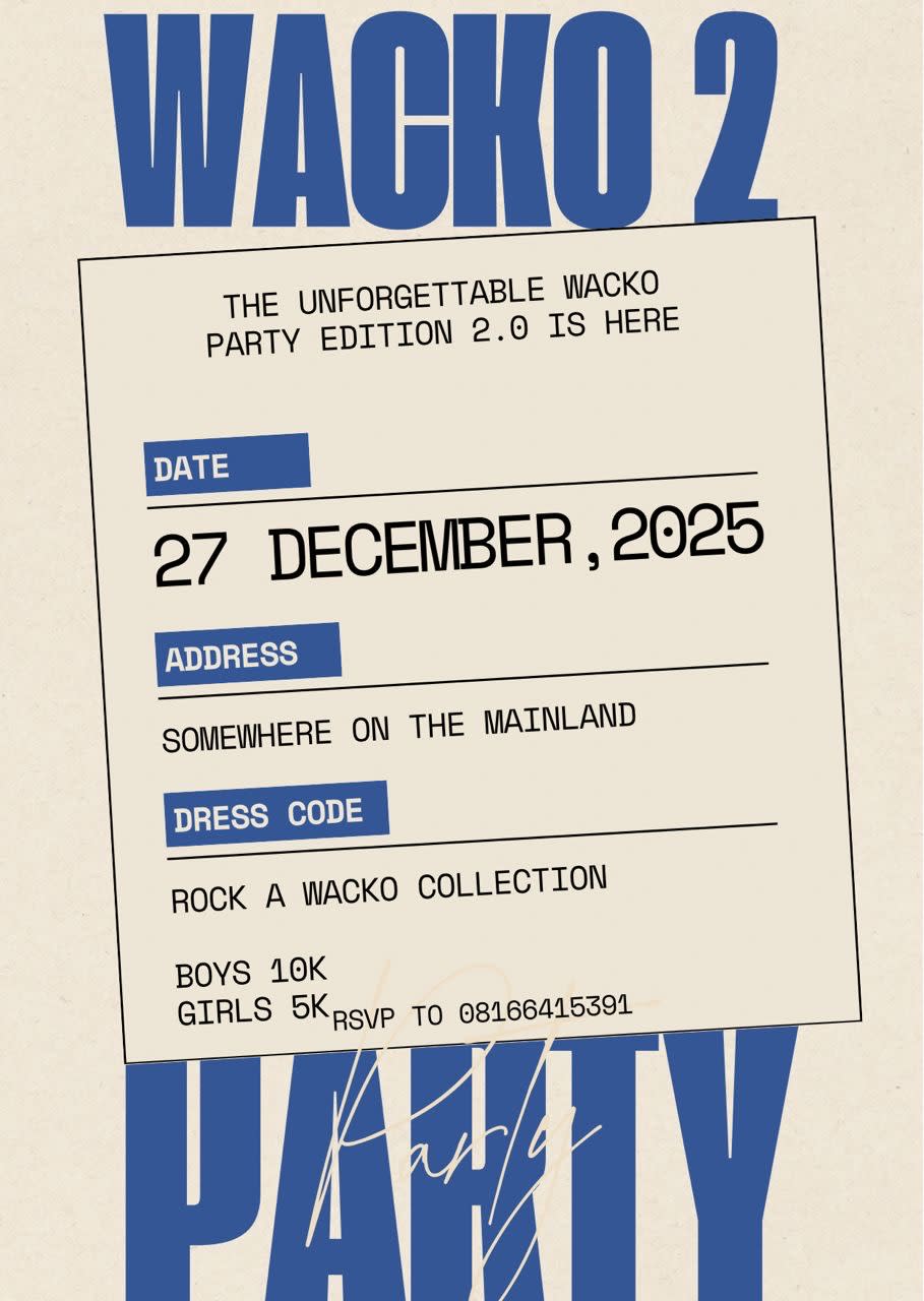 Party with wacko edition 2.0 poster