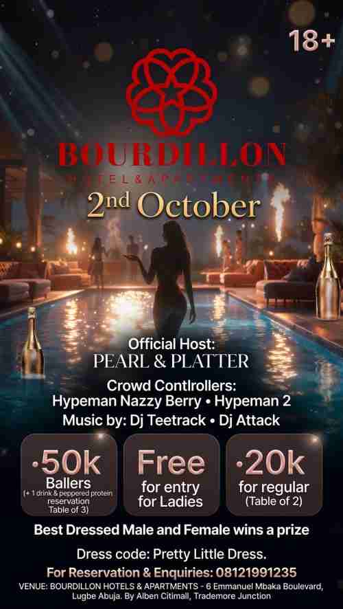 BOURDILLON LOUNGE. 18+