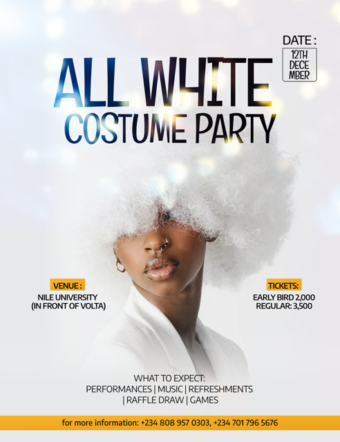 ALL WHITE COSTUME PARTY