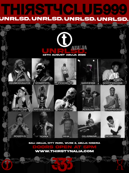THIRSTYCLUB999 X UNRLSD X 333 poster