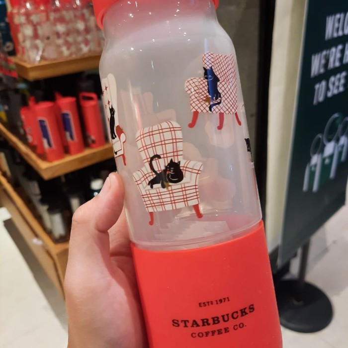 Jual Tumbler Starbucks Holiday Edition Black Cat Motif 2020 (Kode A 001