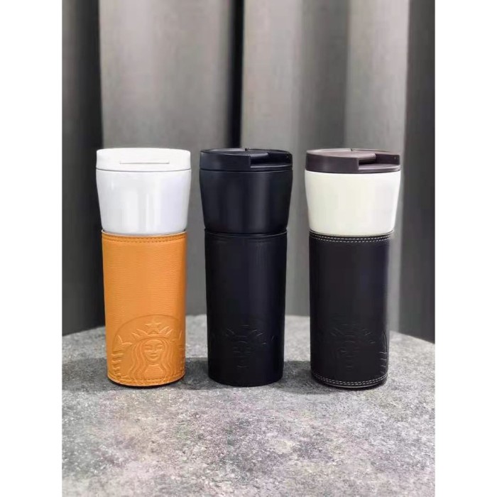 Jual Starbucks Tumbler Leather Edition Putih (Kode A 010)) di Seller