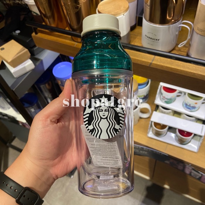 Jual JASTIP Starbucks Water Bottle Tumbler 16oz Double Wall Plastic