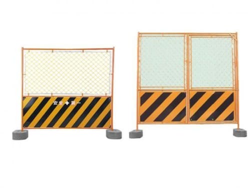 ガードフェンス扉付き 塗装品1800×1800mm・12kg オレンジ×黒