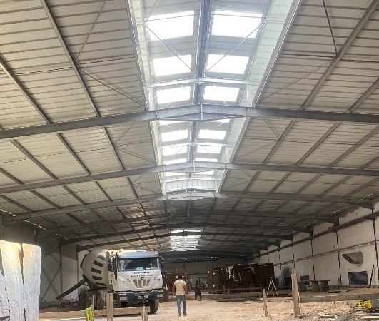 Charpente Métallique 5000 m² à Kairouan | New Box Tunisia