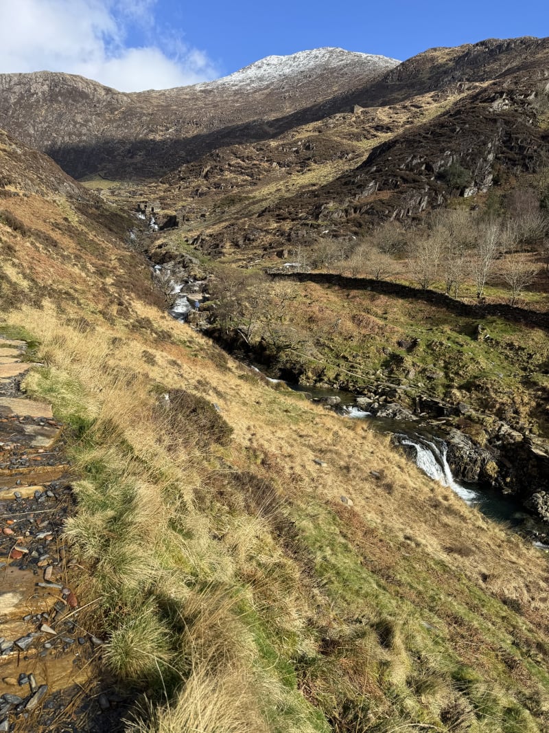 Waterfalls along the lower part of the Watkin Path
