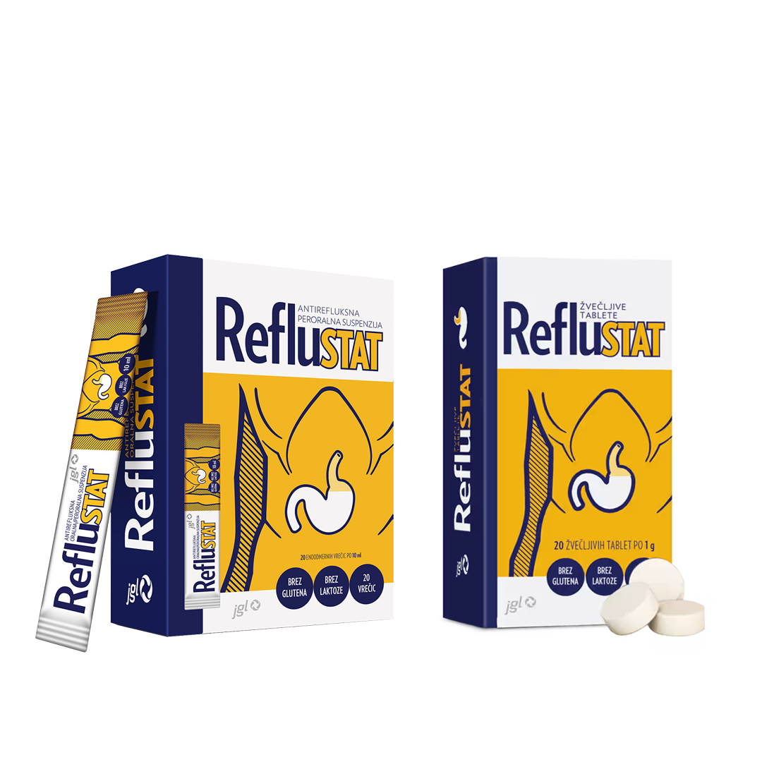 RefluSTAT ustvarja zaščitni gel, ki preprečuje zgago