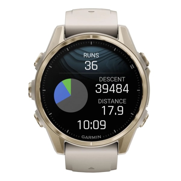 Garmin Fenix 8 — 43 мм AMOLED Sapphire Soft Gold Fog Gray / Dark Sandstone — 3