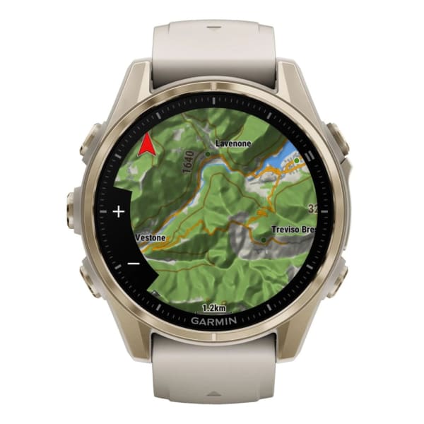 Garmin Fenix 8 — 43 мм AMOLED Sapphire Soft Gold Fog Gray / Dark Sandstone — 4