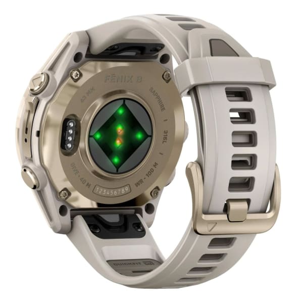 Garmin Fenix 8 — 43 мм AMOLED Sapphire Soft Gold Fog Gray / Dark Sandstone — 7