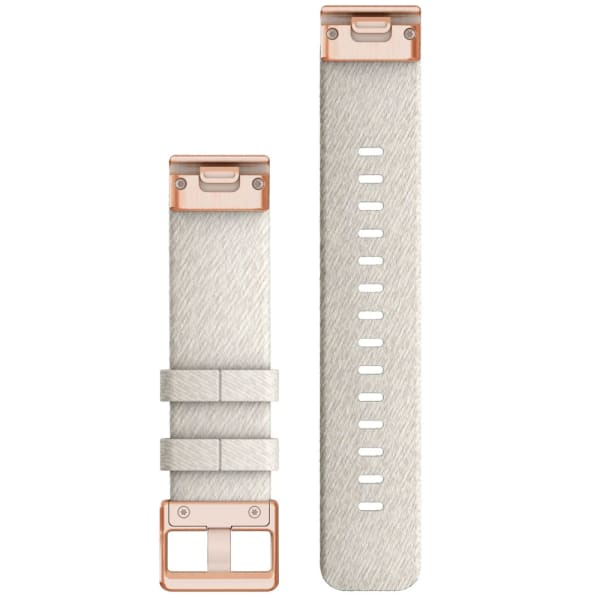 Нейлоновый ремешок Garmin QuickFit 20 мм Cream Heathered / Rose Gold Hardware — 2