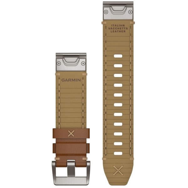 Кожаный ремешок Garmin QuickFit 22 мм MARQ Italian Vacchetta Leather — 2
