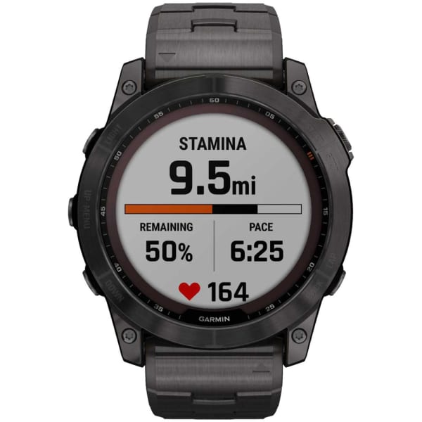 Garmin Fenix 7X Pro Sapphire Solar DLC Titanium Carbon Gray / Vented Titanium Bracelet — 4