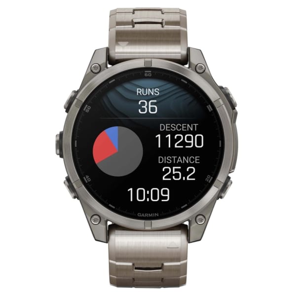 Garmin Fenix 8 — 47 мм AMOLED Sapphire Bare Titanium / Graphite / Titanium Band — 4