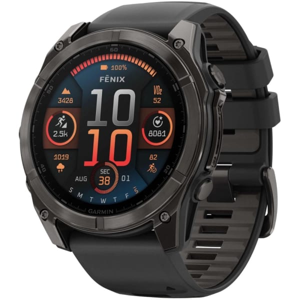 Garmin Fenix 8 — 51 мм AMOLED Sapphire Carbon Gray DLC Titanium Black / Pebble Gray