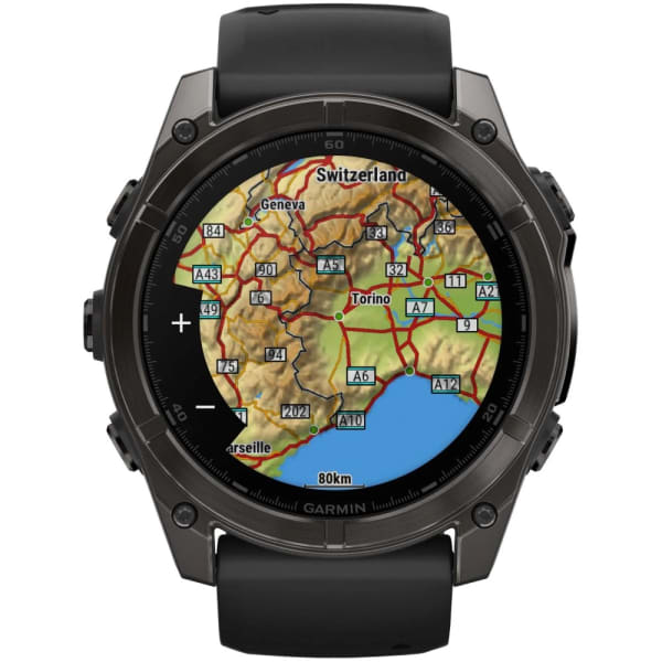 Garmin Fenix 8 — 51 мм AMOLED Sapphire Carbon Gray DLC Titanium Black / Pebble Gray — 4