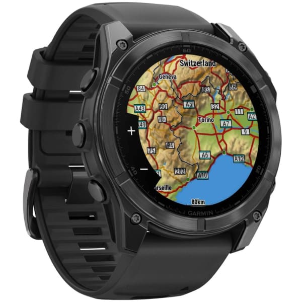 Garmin Fenix 8 — 51 мм AMOLED Sapphire Carbon Gray DLC Titanium Black / Pebble Gray — 5