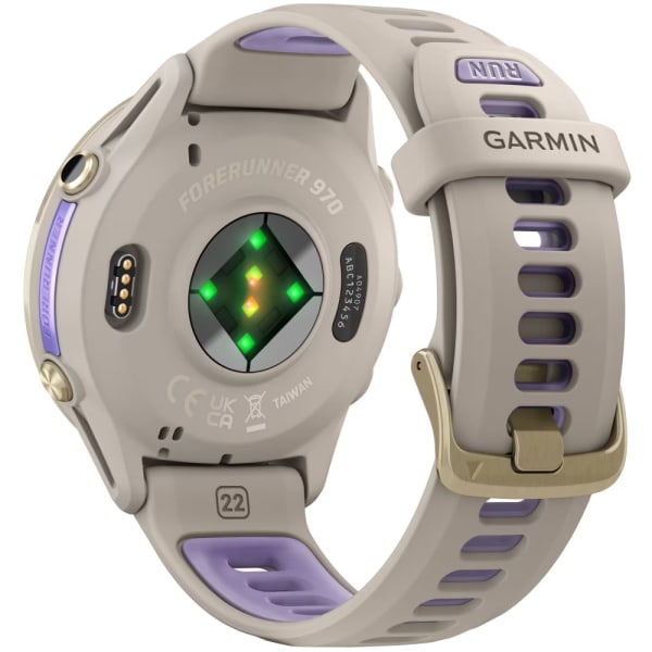 Garmin Forerunner 970 Soft Gold Titanium French Grey / Translucent Indigo — 6