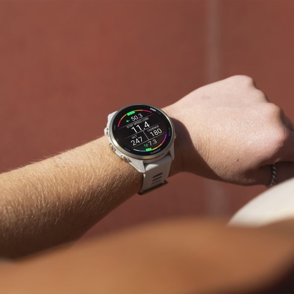 Garmin Forerunner 970 Soft Gold Titanium French Grey / Translucent Indigo — 7