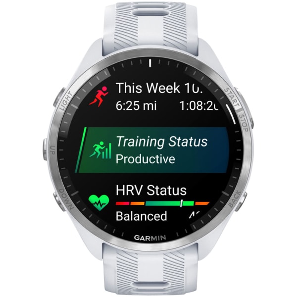 Garmin Forerunner 965 Whitestone / Powder Gray Titanium — 2
