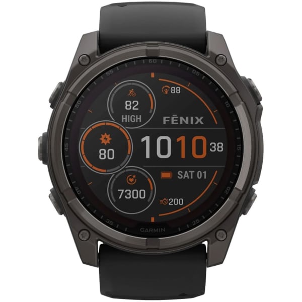 Garmin Fenix 8 — 51 мм Solar Sapphire Carbon Gray DLC Titanium Black / Pebble Gray — 3