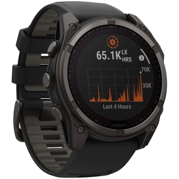 Garmin Fenix 8 — 51 мм Solar Sapphire Carbon Gray DLC Titanium Black / Pebble Gray — 5