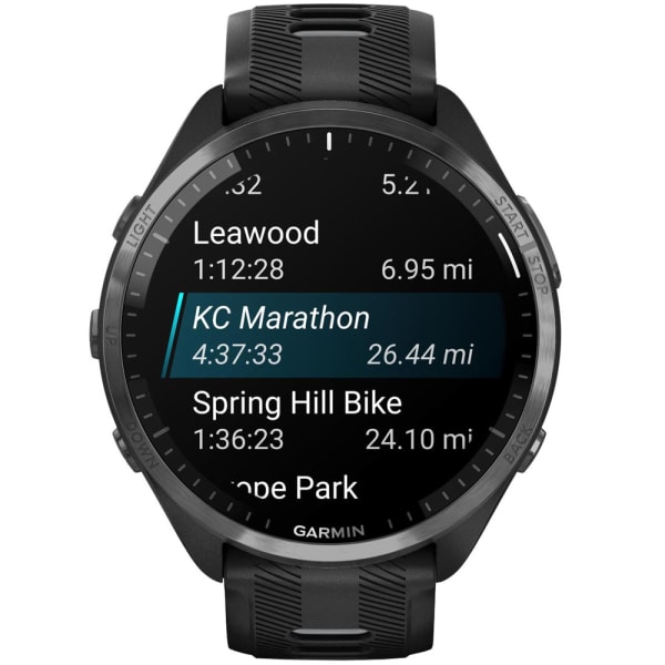 Garmin Forerunner 965 Black / Powder Gray DLC Titanium — 3