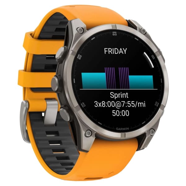 Garmin Fenix 8 — 47 мм AMOLED Sapphire Titanium Spark Orange / Graphite — 5