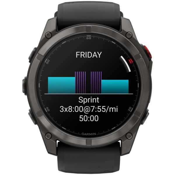 Garmin Fenix 8 Pro — 51 мм AMOLED Sapphire Carbon Gray DLC Titanium Black / Pebble Gray — 5