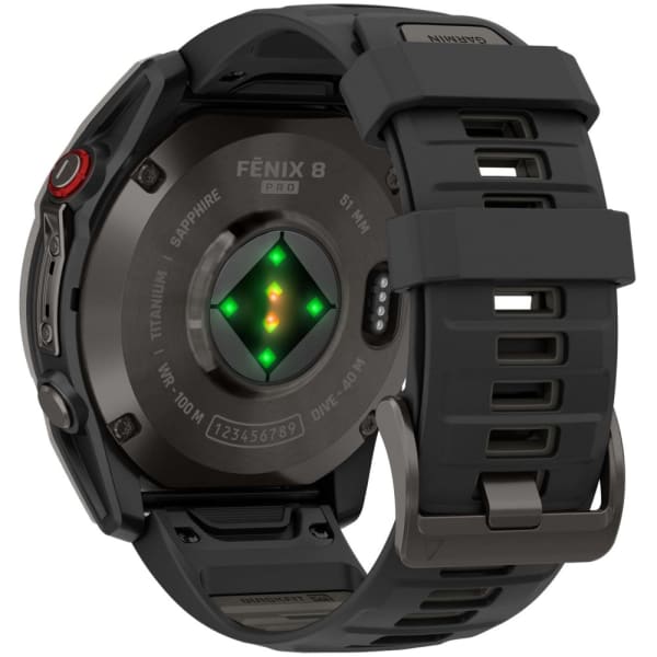 Garmin Fenix 8 Pro — 51 мм AMOLED Sapphire Carbon Gray DLC Titanium Black / Pebble Gray — 8