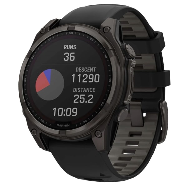 Garmin Fenix 8 — 47 мм Solar Sapphire Carbon Gray DLC Titanium Black / Pebble Gray — 2