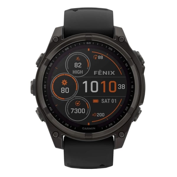 Garmin Fenix 8 — 47 мм Solar Sapphire Carbon Gray DLC Titanium Black / Pebble Gray — 3