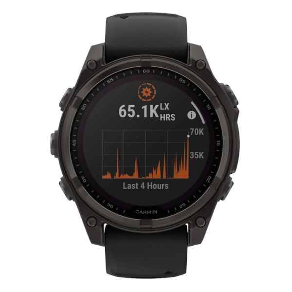 Garmin Fenix 8 — 47 мм Solar Sapphire Carbon Gray DLC Titanium Black / Pebble Gray — 4