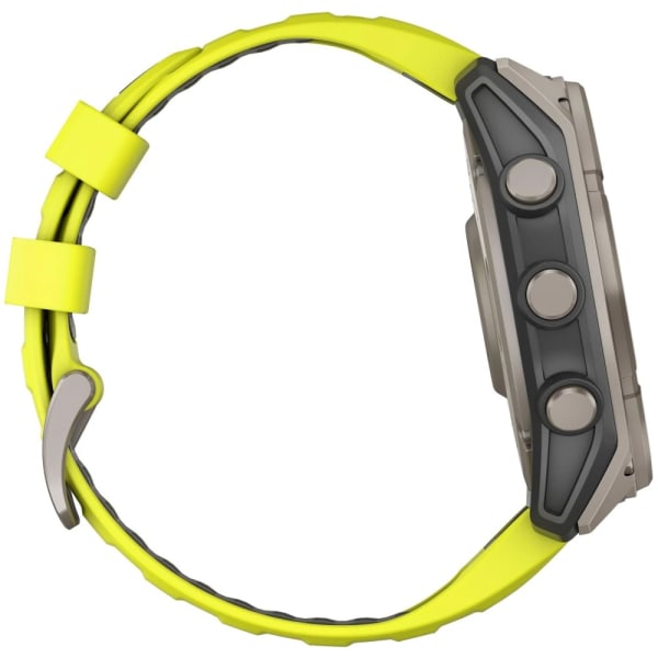 Garmin Fenix 8 — 51 мм Solar Sapphire Titanium Amp Yellow / Graphite — 6