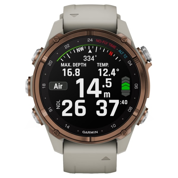 Дайвинг компьютер Garmin Descent Mk3i 43 мм Bronze PVD Titanium / French Gray Silicone Band — 3