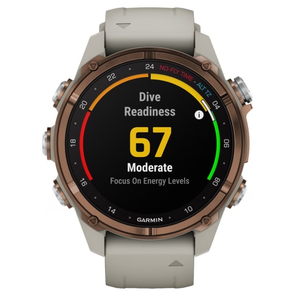 Дайвинг компьютер Garmin Descent Mk3i 43 мм Bronze PVD Titanium / French Gray Silicone Band — 4