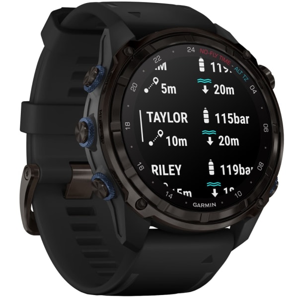 Дайвинг компьютер Garmin Descent Mk3i 51 мм Carbon Gray DLC Titanium / Black Silicone Band — 5