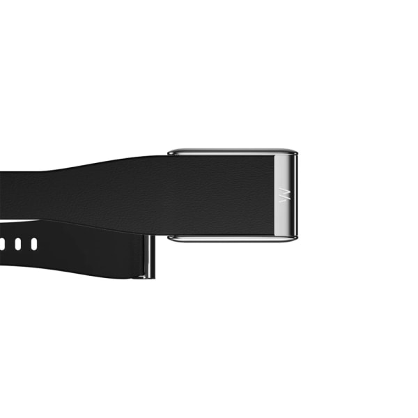 Кожаный ремешок для WHOOP 5.0 LeatherLuxe Tapered Band Black with Titanium — 2