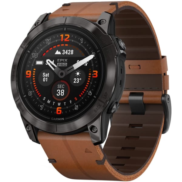 Garmin Epix Pro (Gen 2) Sapphire Edition 51 мм Carbon Gray DLC Titanium Chestnut Leather Band