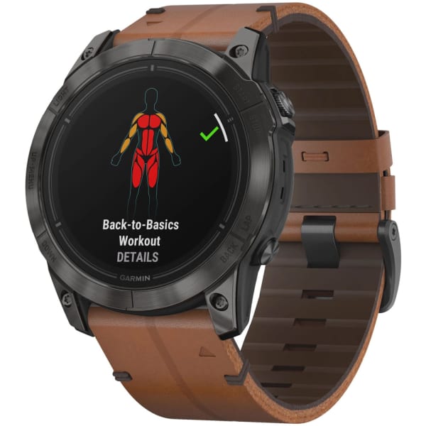 Garmin Epix Pro (Gen 2) Sapphire Edition 51 мм Carbon Gray DLC Titanium Chestnut Leather Band — 2