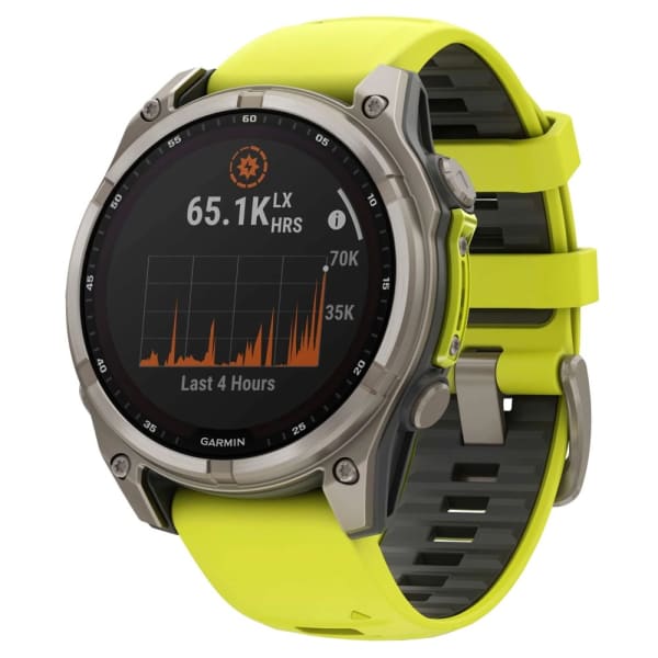 Garmin Fenix 8 — 47 мм Solar Sapphire Titanium Amp Yellow / Graphite — 2