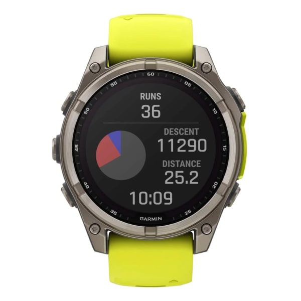 Garmin Fenix 8 — 47 мм Solar Sapphire Titanium Amp Yellow / Graphite — 4