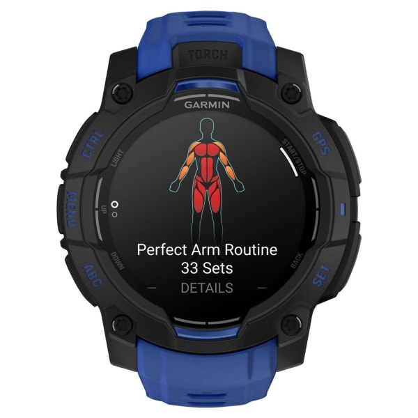 Garmin Instinct 3 — 45 мм Supernova Edition AMOLED Bolt Blue / Black — 4
