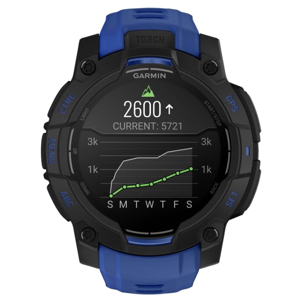 Garmin Instinct 3 — 45 мм Supernova Edition AMOLED Bolt Blue / Black — 9