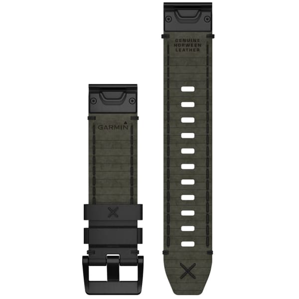 Кожаный ремешок Garmin QuickFit 22 мм MARQ Genuine Horween Leather Black — 2